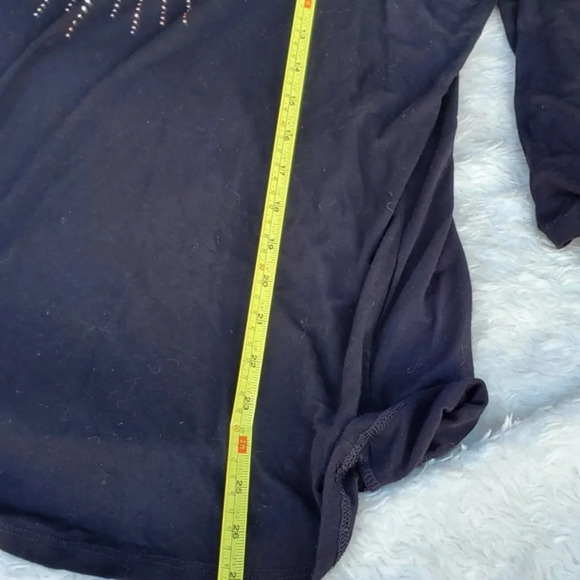 Ellen Tracy‎ 3/4 sleeve jeweled tee 1X - Picture 9 of 10